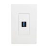 Tripp Lite series USB 3.0 All-in-One Keystone/Panel Mount Angled Coupler (F/F), Black