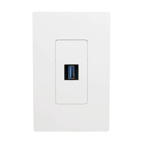 Tripp Lite series USB 3.0 All-in-One Keystone/Panel Mount Angled Coupler (F/F), Black