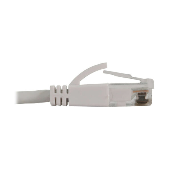 e08d6042ff1b29aabd251c3b7be3c9a2 Tripp Lite series Cat6a 10G Snagless Molded Slim UTP Ethernet Cable (RJ45 M/M), PoE, White, 6 in. (15 cm)