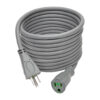 Tripp Lite series Hospital-Grade Extension Cord, NEMA 5-15P to NEMA 5-15R - Green Dot, 15A, 125V, 14 AWG, 15 ft. (4.57 m), Gray