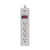 Tripp Lite series Protect It! 4-Outlet Home Computer Surge Protector Strip, 4 ft. (1.22 m) Cord, 500 Joules