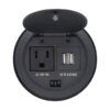 e100458cb1a22be26a6dd999cb73b285 Tripp Lite series Protect It! In-Desktop Power Grommet - NEMA 5-15P, 2x USB-A Charging, Surge Protection, 10 ft. Cord, Antimicrobial, Black