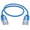 e127f8e0ac8b6f3452b2228a6182fac8 Tripp Lite series Cat6 Gigabit Molded Ultra-Slim UTP Ethernet Cable (RJ45 M/M), Blue, 1 ft. (0.31 m)