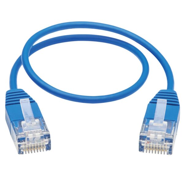 e127f8e0ac8b6f3452b2228a6182fac8 Tripp Lite series Cat6 Gigabit Molded Ultra-Slim UTP Ethernet Cable (RJ45 M/M), Blue, 1 ft. (0.31 m)