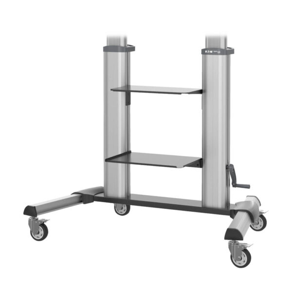Tripp Lite series Safe-IT Heavy-Duty Rolling TV Cart with Height-Adjusting Crank Handle for 60 to 100-inch Displays
