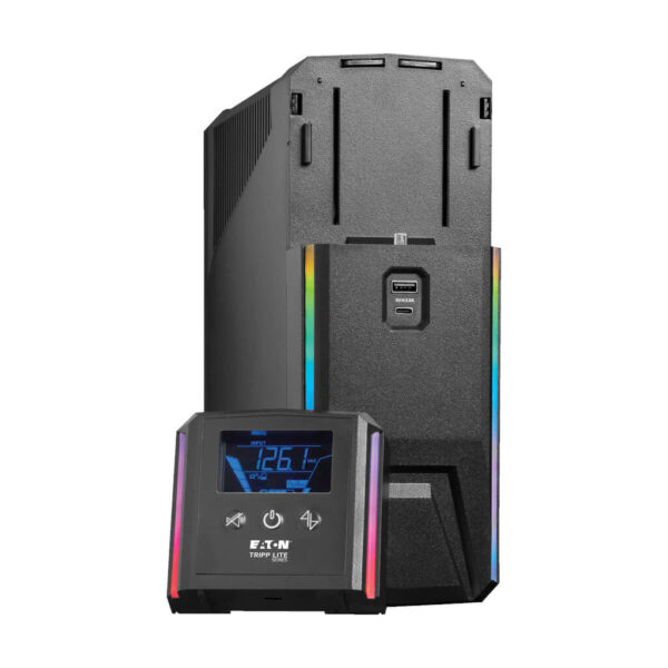 e158d502ca9cc8cd06976ed73c3bc96f Tripp Lite series 1000VA 600W 120V Pure Sine Wave Gaming UPS Battery Backup - LCD, AVR, RGB LEDs, USB Charging, Tower