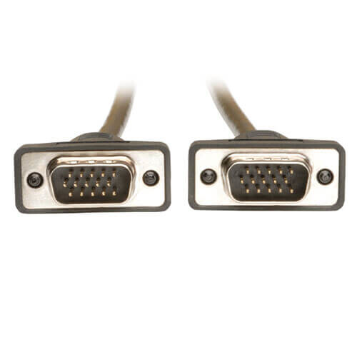 Tripp Lite series Low-Profile VGA High-Resolution RGB Coaxial Cable (HD15 M/M), 10 ft. (3.05 m)