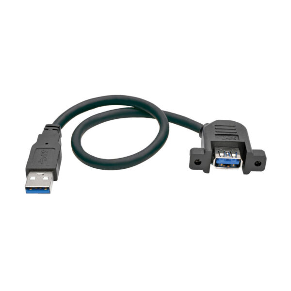 e1bf74955a4455392fcc669081e29d0c Tripp Lite series USB 3.0 SuperSpeed Panel-Mount Type-A Extension Cable (M/F), 1 ft. (0.31 m)