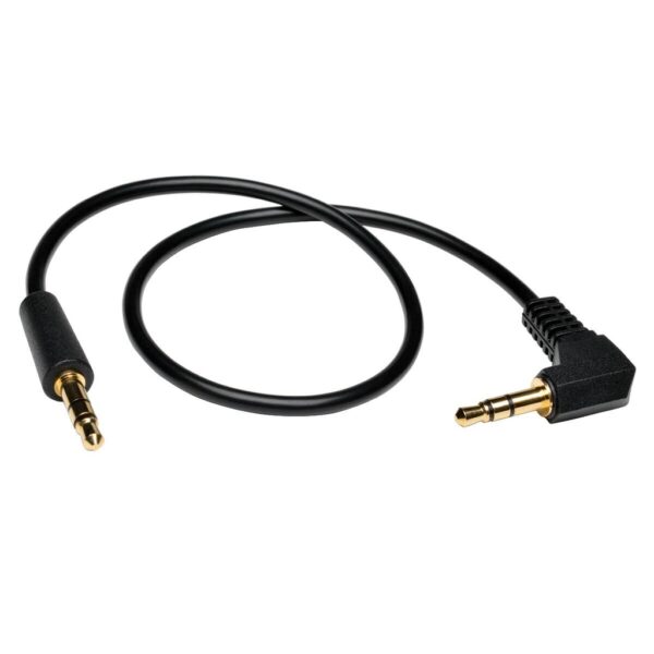 e1d5753d3d22910066d44974d2bf7cf1 Tripp Lite series 3.5mm Mini Stereo Audio Cable with one Right-Angle plug (M/M), 6 ft. (1.83 m)