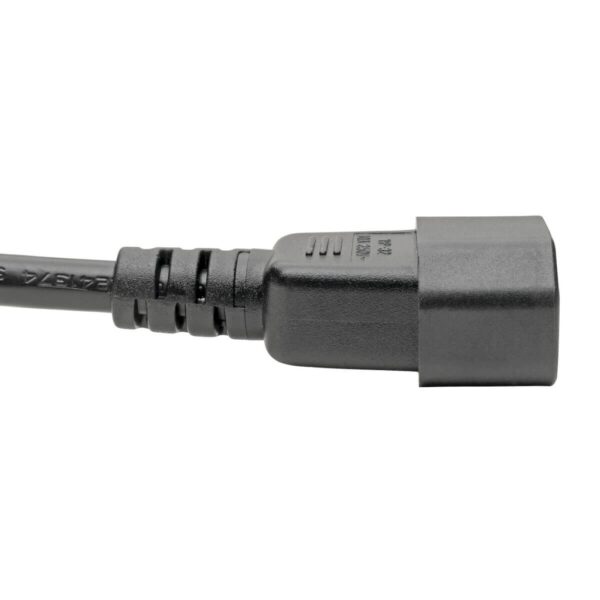 Tripp Lite series Laptop Power Adapter Cord, C14 to C5 Adapter - 7A/125V or 2.5A/250V, 18 AWG, 6 in., Black