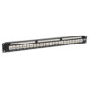 Tripp Lite series 24-Port Cat6/Cat5 Low Profile Feed-Through Patch Panel, 1U Rack-Mount/Wall-Mount, TAA