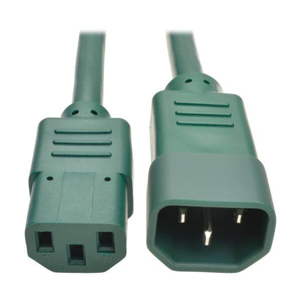 e288009803ed0bf1169b5aa30b229c1f Tripp Lite series Heavy-Duty PDU Power Cord, C13 to C14 - 15A, 250V, 14 AWG, 2 ft. (0.61 m), Green