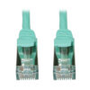Tripp Lite series Cat6a 10G Snagless Shielded Slim STP Ethernet Cable (RJ45 M/M), PoE, Aqua, 5 ft. (1.5 m)