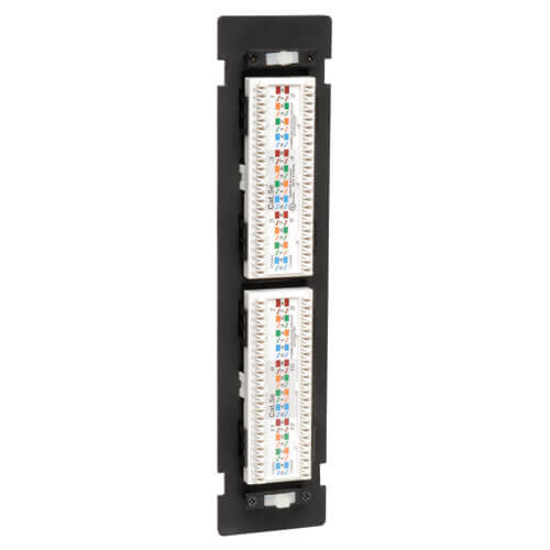 e2d302dd19e6d1c82ea2252f92424440-1 Tripp Lite series 12-Port Wall-Mount Cat5e Patch Panel, 568B, RJ45 Ethernet, TAA - N050-012