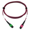 e2dc7949c7c0411b250aaa78a50f33e2 Tripp Lite series 400G Multimode 50/125 OM4 Plenum Fiber Optic Cable, 16F MTP/MPO-APC to MTP/MPO-UPC (F/F), Magenta, 3 m