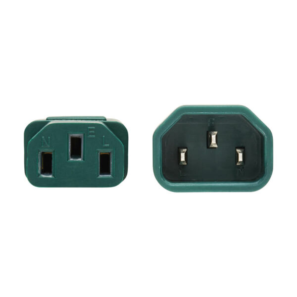 Tripp Lite series Heavy-Duty PDU Power Cord, C13 to C14 - 15A, 250V, 14 AWG, 6 ft. (1.83 m), Green