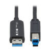 e2ecdedbc98c33aaa71c342593242464 Tripp Lite series USB 3.2 Gen 1 Plenum-Rated Fiber Active Optical Cable (AOC) - 5 Gbps, (A to B M/M), Black, 30 m