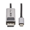 Tripp Lite series USB-C to DisplayPort Active Adapter Cable (M/M) - 8K 60 Hz, 4K 144 Hz, HDR, 4:4:4, HDCP 2.3, Black, 3 ft. (0.9 m)