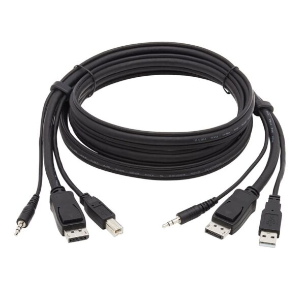 e36ab0e01e4c96c9ca6580c1cc37f56b Tripp Lite series DisplayPort KVM Cable Kit, 3 in 1 - 4K DisplayPort, USB, 3.5 mm Audio (3xM/3xM), 4:4:4, 6 ft. (1.83 m), Black