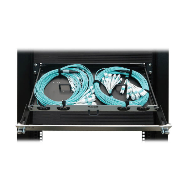 Tripp Lite series Preloaded Fiber Panel, 1U - 2x (12x LC/LC Duplex M/M) 24F Trunk Cables, OM4 Multimode, 10 m (32.8 ft.)