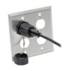 Tripp Lite series 4 Port Double Gang Faceplate, Stainless Steel, Industrial Grade, IP44, TAA