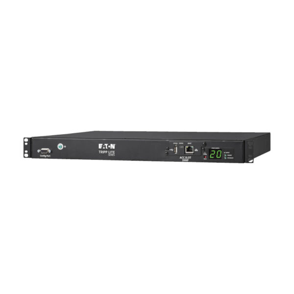 e3ab00217338adb4baecec74c07653d0 Tripp Lite series 3.8kW 200–240V Single-Phase ATS/Monitored PDU - 8 C13 and 2 C19 Outlets, Dual C20 Inlets, 12 ft. Cords, Network Card, 1U, TAA