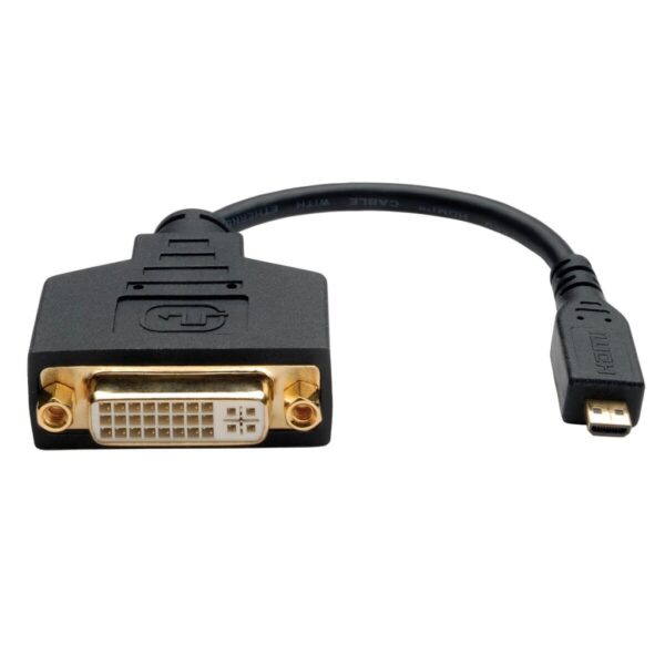 e3aecb07de50f74185538a76ae349ee9 Tripp Lite series Micro HDMI (Type D) to DVI-D Adapter (M/F), 6-in. (15.24 cm)