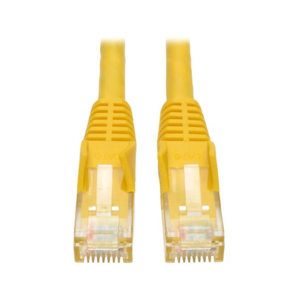 Tripp Lite series Cat6 Gigabit Snagless Molded (UTP) Ethernet Cable (RJ45 M/M), PoE, Yellow, 3 ft. (0.91 m)