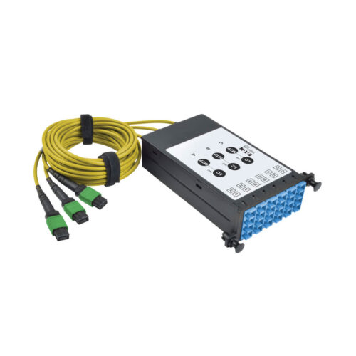 Tripp Lite 40/100Gb Fiber Breakout Cassette with Built-In MTP Cables, (x3) 8-Fiber Singlemode MTP/MPO to (x12) LC Duplex 9/125 - N482-3M8L12S-B