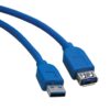 Tripp Lite series USB 3.0 SuperSpeed Extension Cable (A M/F), Blue, 16 ft. (4.88 m)