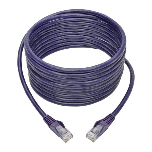 Tripp Lite series Cat6 Gigabit Snagless Molded (UTP) Ethernet Cable (RJ45 M/M), PoE, Purple, 20 ft. (6.09 m)