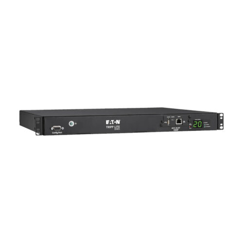Tripp Lite series 3.8kW 200–240V Single-Phase ATS/Monitored PDU - 8 C13 and 2 C19 Outlets, Dual C20 Inlets, 12 ft. Cords, Network Card, 1U, TAA