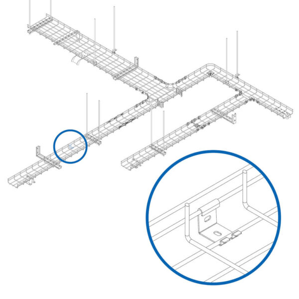 Tripp Lite series Light Wall Bracket for Small Wire Mesh Cable Trays