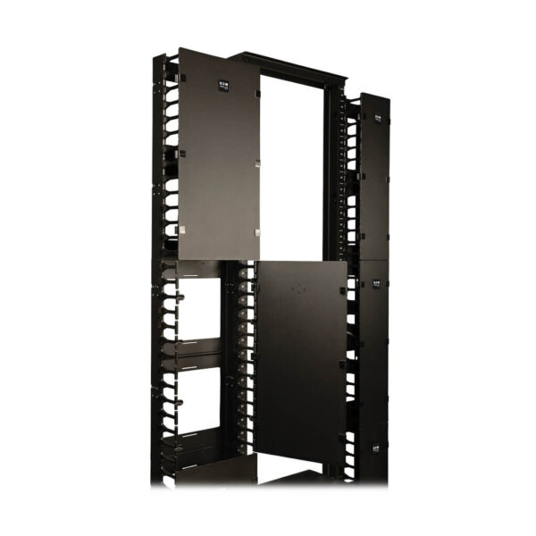 e43ed5bb34670228b78746c70de35d57 Tripp Lite series SmartRack 12-in. (30.48 cm) Width High Capacity Vertical Cable Manager - Double finger duct with cover