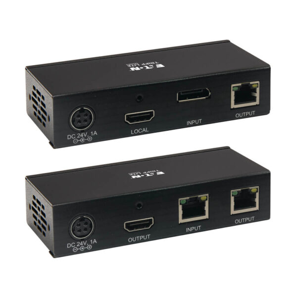Tripp Lite series DisplayPort to HDMI over Cat6 Extender Kit, Transmitter/Transceiver - 4K 60 Hz, HDR, 4:4:4, PoC, 230 ft. (70.1 m), TAA