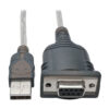 Tripp Lite series USB to Null Modem Serial FTDI Adapter Cable with COM Retention (USB-A to DB9 M/F), 18-in. (45.72 cm)