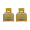 Tripp Lite series Cat6a 10G Snagless Molded Slim UTP Ethernet Cable (RJ45 M/M), PoE, Yellow, 1 ft. (0.3 m)