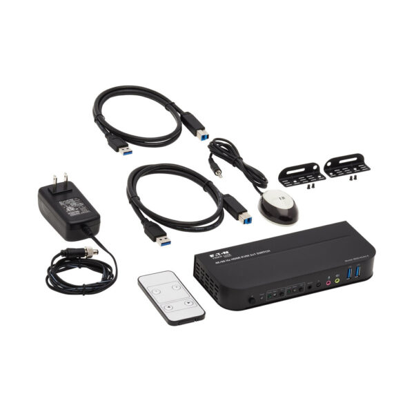 e513bf1fee58d76d82354ed0d940dbca Tripp Lite series 2-Port HDMI/USB KVM Switch - 4K 60 Hz, HDR, HDCP 2.2, IR, USB Sharing, USB 3.0 Cables