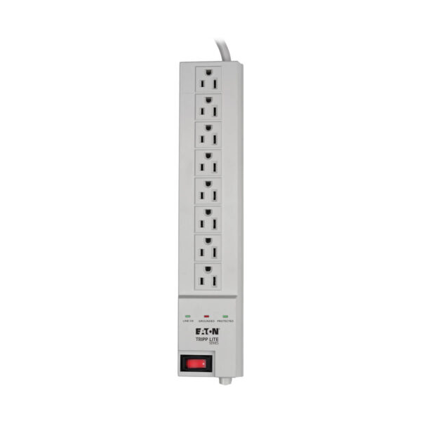 Tripp Lite series Protect It! 8-Outlet Home Computer Surge Protector, 8 ft. (2.43 m) Cord, 1080 Joules, Space-Saving Plug