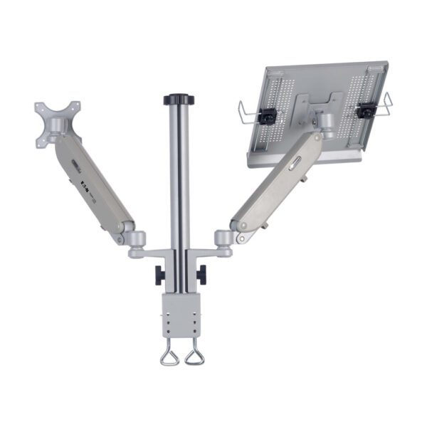 Tripp Lite series Full-Motion Desktop Clamp for Laptop and 17” to 32” Monitor, Aluminum, TAA