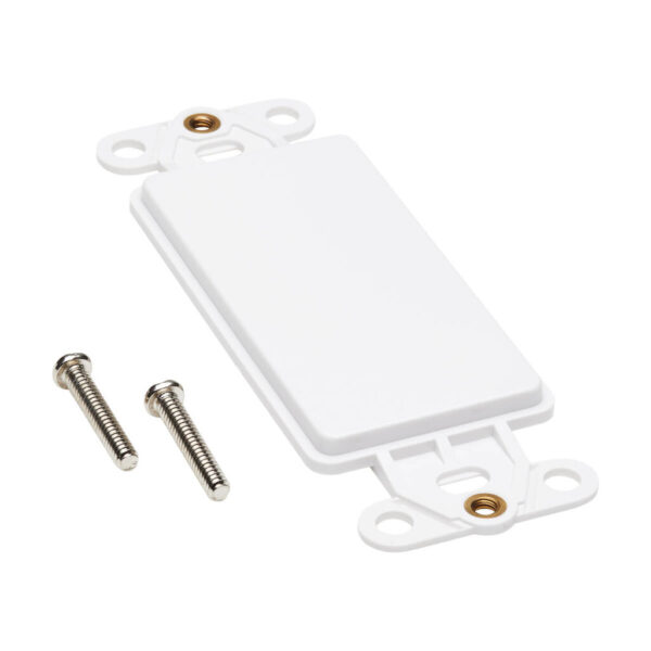 e5779c437abbbfe21e2c906b795bc542 Tripp Lite series Center Plate Insert, Decora Style - Vertical, Blank, TAA