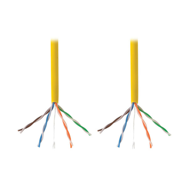 Tripp Lite series Cat5e 350 MHz Solid Core (UTP) PVC Bulk Ethernet Cable - Yellow, 1000 ft. (304.8 m), TAA