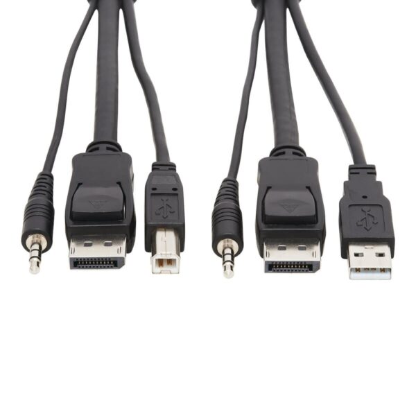 e59897bd5b9ecd9ca6420aa459a32768 Tripp Lite series DisplayPort KVM Cable Kit, 3 in 1 - 4K DisplayPort, USB, 3.5 mm Audio (3xM/3xM), 4:4:4, 6 ft. (1.83 m), Black
