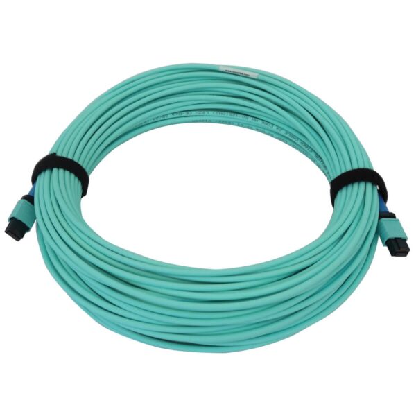 e59cf06cbe4fa0482e0c4223d28be0e7 Tripp Lite series 40/100/400G Multimode 50/125 OM3 Fiber Optic Cable (24F MTP/MPO-PC F/F), LSZH, Aqua, 25 m (82 ft.)