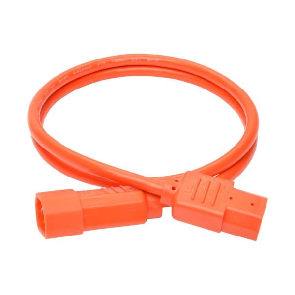 e5bb5bc81cec82f9b825a0fd8d16b8b3 Tripp Lite series PDU Power Cord, C13 to C14 - 10A, 250V, 18 AWG, 3 ft. (0.91 m), Orange