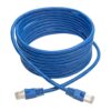 Tripp Lite series Cat6a 10G Snagless Shielded STP Ethernet Cable (RJ45 M/M), PoE, Blue, 14 ft. (4.27 m)