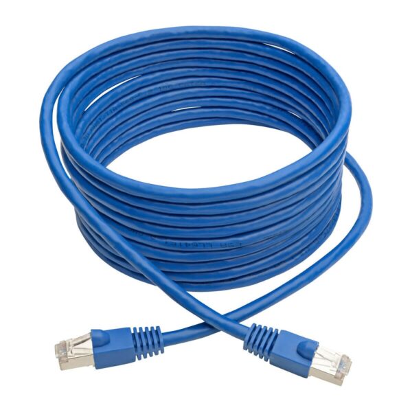 Tripp Lite series Cat6a 10G Snagless Shielded STP Ethernet Cable (RJ45 M/M), PoE, Blue, 14 ft. (4.27 m)