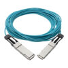 Tripp Lite series QSFP+ to QSFP+ Active Optical Cable - 40Gb, AOC, M/M, Aqua, 10M (32.8 ft.)