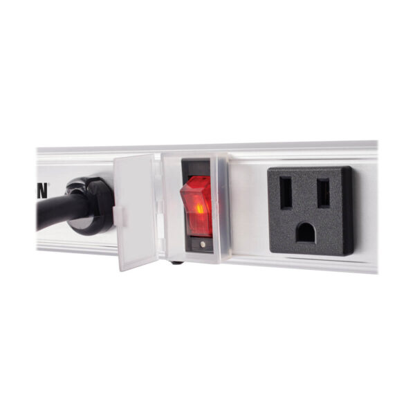 e6248c47c699ded80762458b69aced26 Tripp Lite series 8 Right-Angle Outlet Vertical Power Strip, 120V, 15A, 15 ft. (4.57 m) Cord, 5-15P, 24 in.