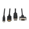 e62514f62825c21f492ef14da1ca968e Tripp Lite series 4-Port Presentation Adapter, 4K 60 Hz (4:4:4) HDMI, DP, USB-C and 1080p VGA to HDMI, Built-In Cables, TAA